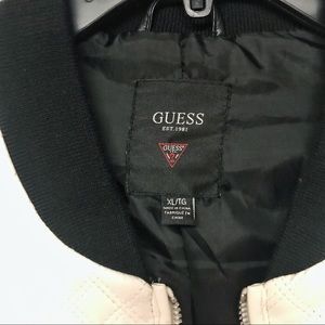 guess jake quilted bomber jacket